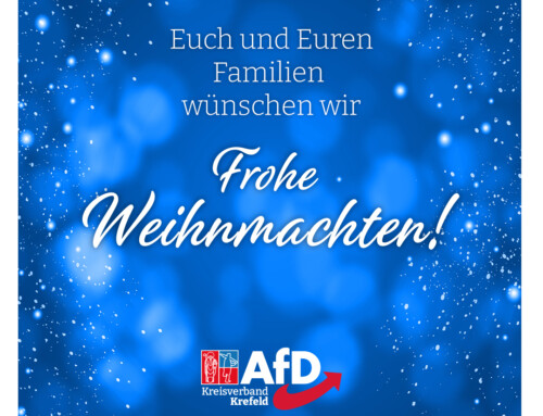 Die AfD Krefeld wünscht schöne Festtage!